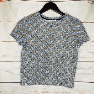 Zara Trafaluc • Crop Top • Blouse • Medium • Zig Zag • Blouse